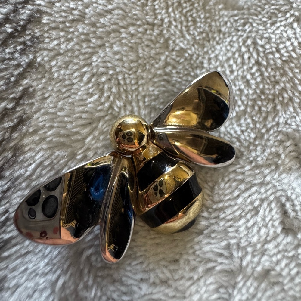 Vintage 90’s Liz Claiborne mixed metals Bee Brooch
